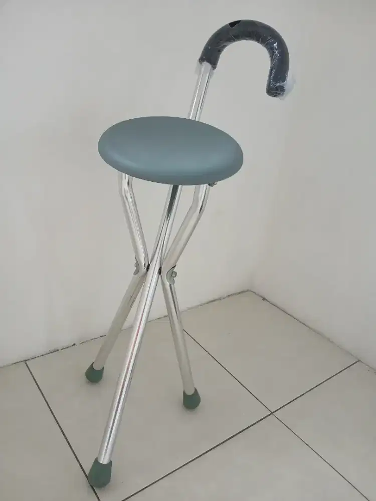Tongkat Kursi Lipat 2-in-1  (Bahan Aluminium) Murah