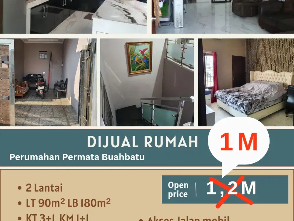 Dijual cepat harga BU rumah siap huni di Perumahan Permata Buahbatu