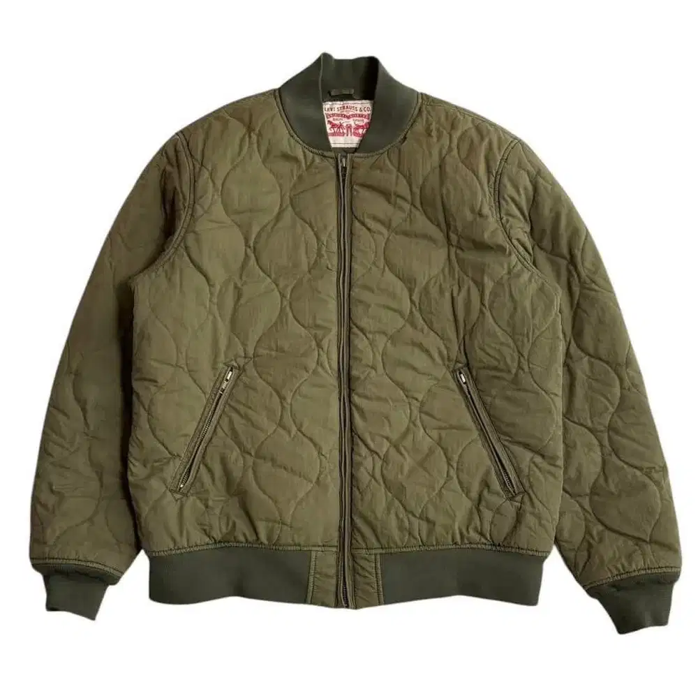 LEVIS MILITARY BOMBER QUILTED OLIVE GREEN