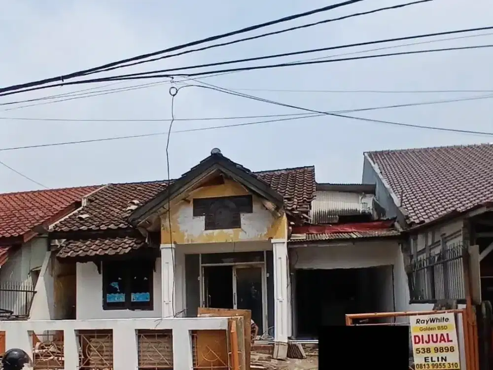 dijual rumah butuh renovasi strategis shm bisa kpr di villa melati mas serpong tangerang selatan banten