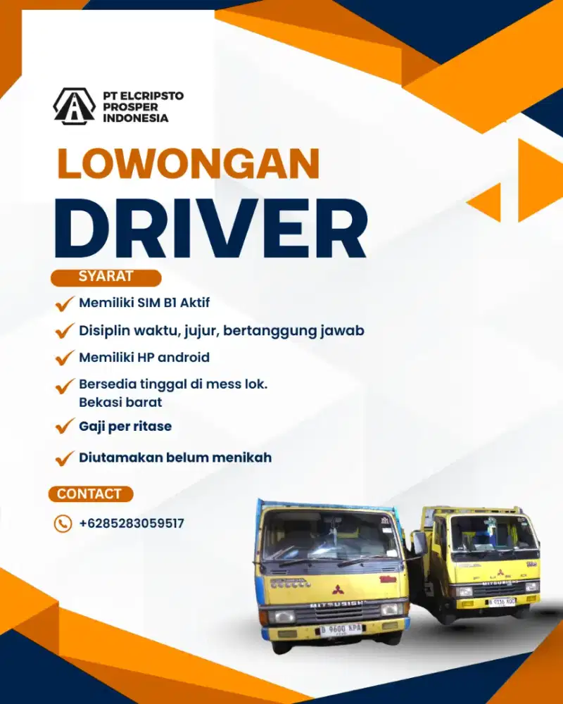 LOWONGAN TRUCK DRIVER