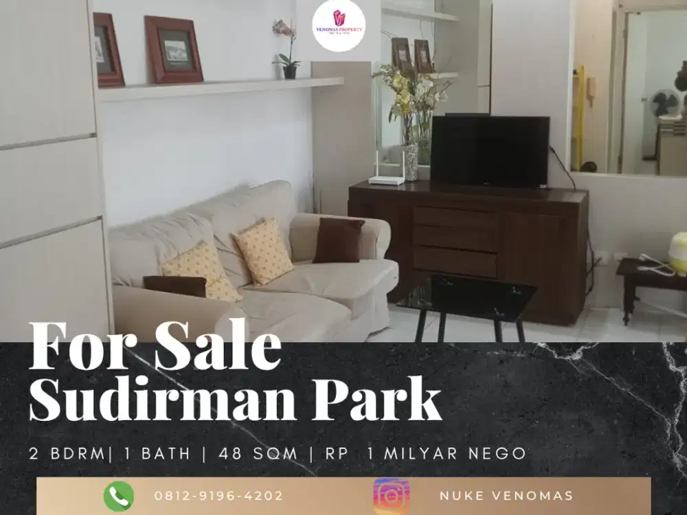 Dijual Apartment Sudirman Park 2BR Full Furnished Mid Floor