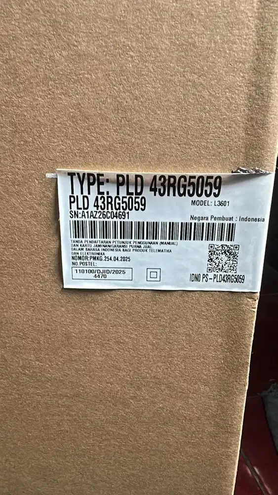BARU dan SEGEL! Polytron PLD 43RG5059 smart TV. FREE ONGKIR/SIAP ANTAR