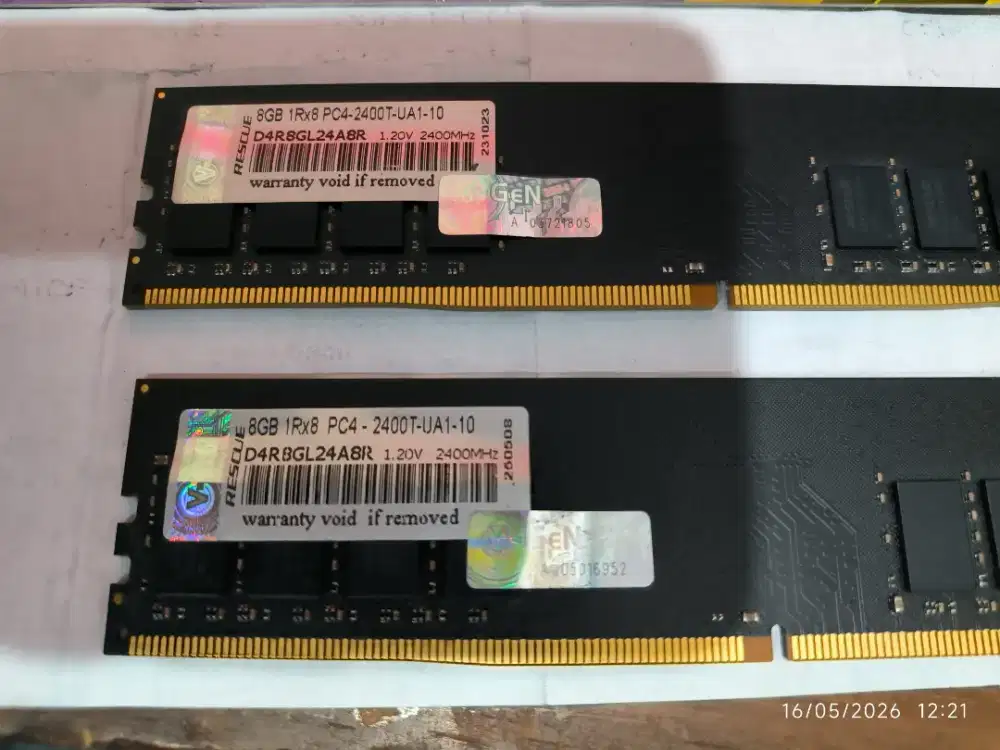 16Gb 16 Gb 2x 8Gb 8 Gb Ram Vgen V-gen Rescue DDR4 PC2400T UA1-10