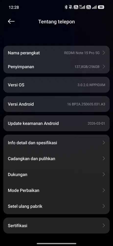 Xiomi redmi note 15 pro 8/256