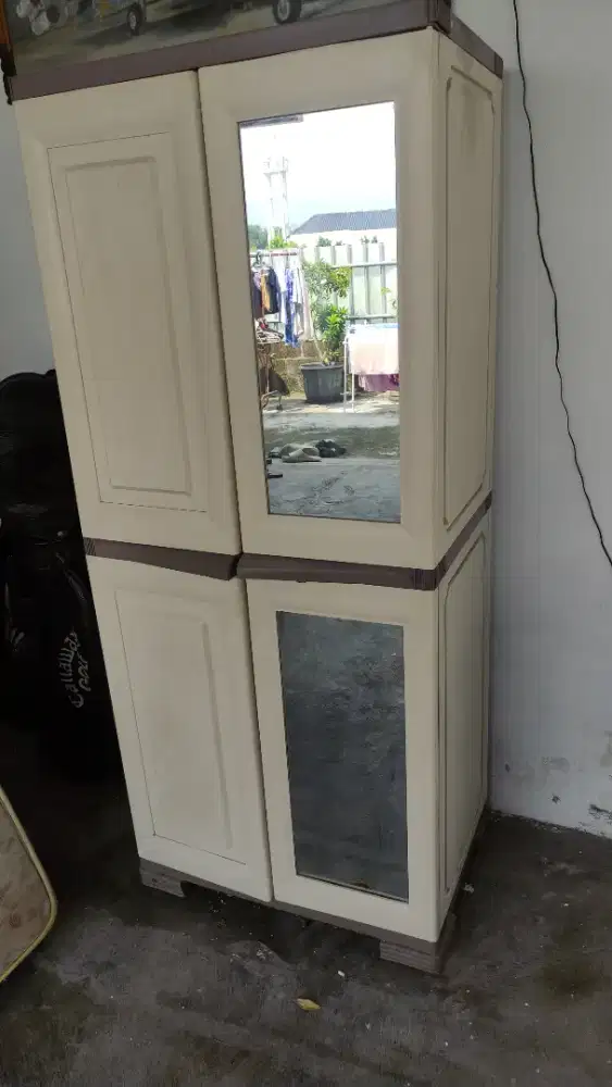 olymplast cabinet standar,  lemari plastik kaca, awet kuat