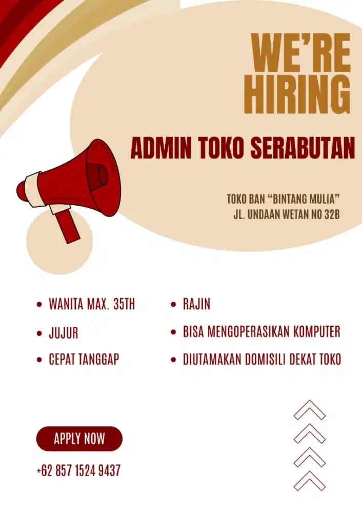 Admin Toko serabutan