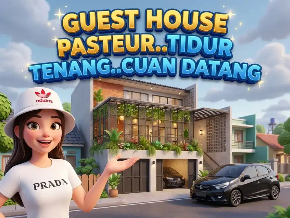 JUAL GUEST HOUSE MURAH DI, PASTEUR, SETRASARI, SUKAJADI, BANDUNG KOTA.