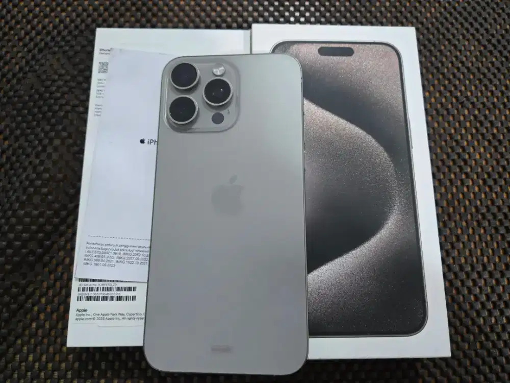 IPHONE 15 PROMAX 512GB RSMI IBOX MULUSS NORMAL ADA MINUS BERCAK DI LCD