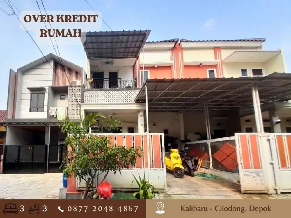 Rumah Over Kredit 2LT dkt Alun alun GDC di Kalibaru Cilodong Depok