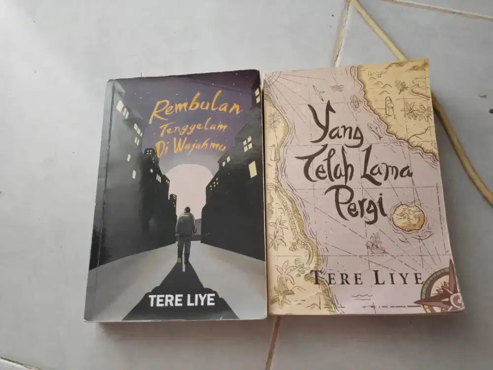 Buku novel Yang telah lama pergi & Rembulan Tenggelam Di Wajahmu