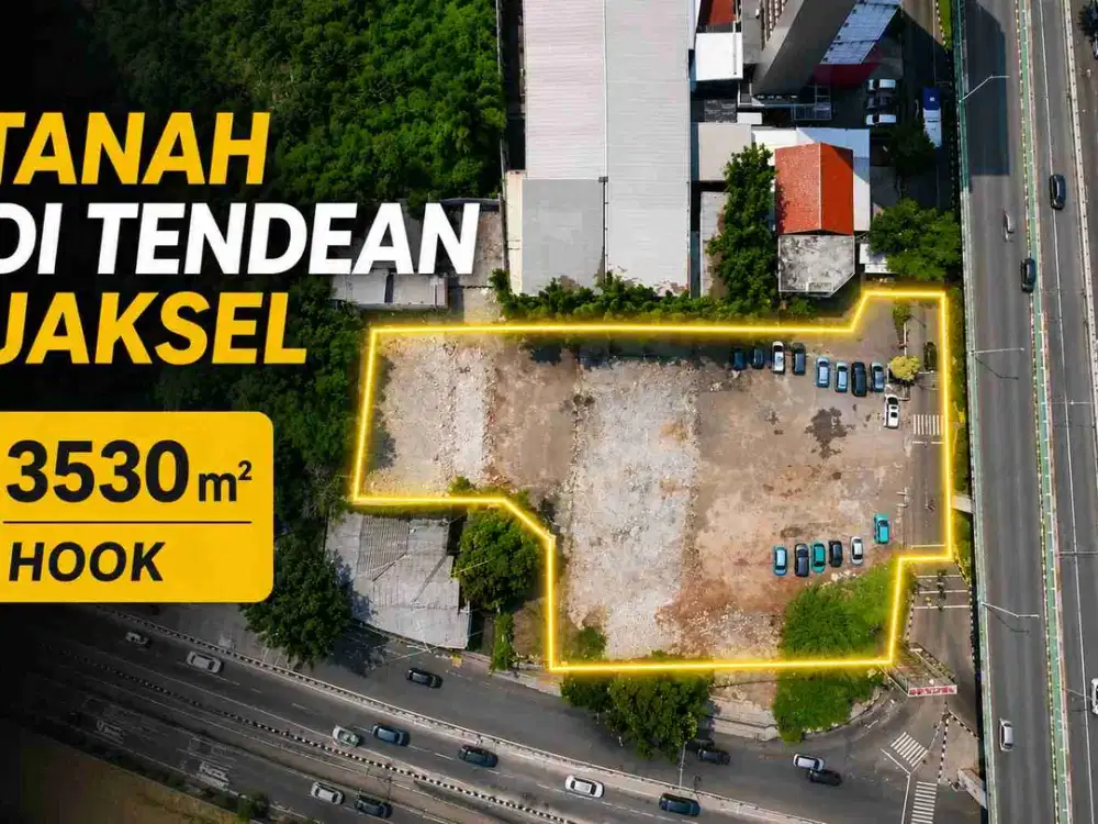 Tanah Komersial Hook di Tendean Jakarta selatan 3.530 m² Pinggir Jalan Besar