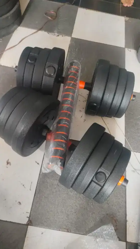 Promo Dumbel set 30 kg pvc + konektor