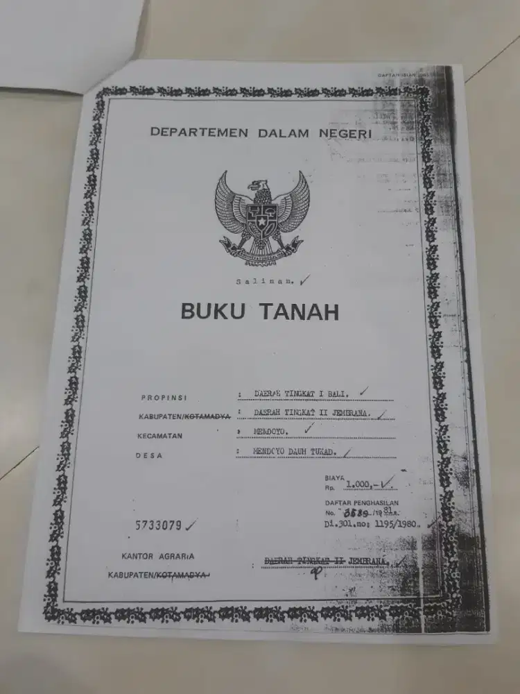 Jual tanah pinggir jalan 4260 dekat pantai