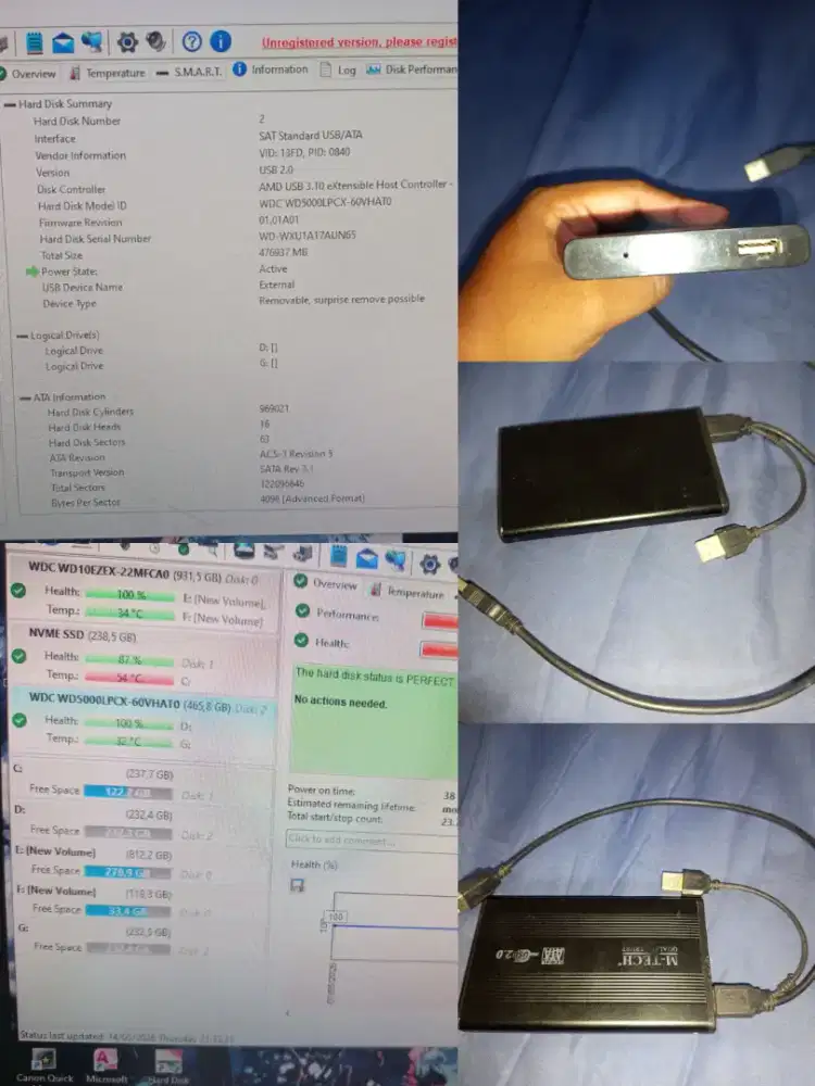 Sepaket HARDISK 500GB 100/100 & HEADSET GAMING NORMAL SEMUA