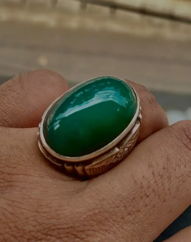 Batu Bacan Doko Lawas Ring Perak