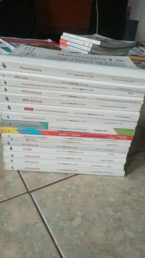 1 paket buku pelajaran SMA kelas X kurikulum merdeka