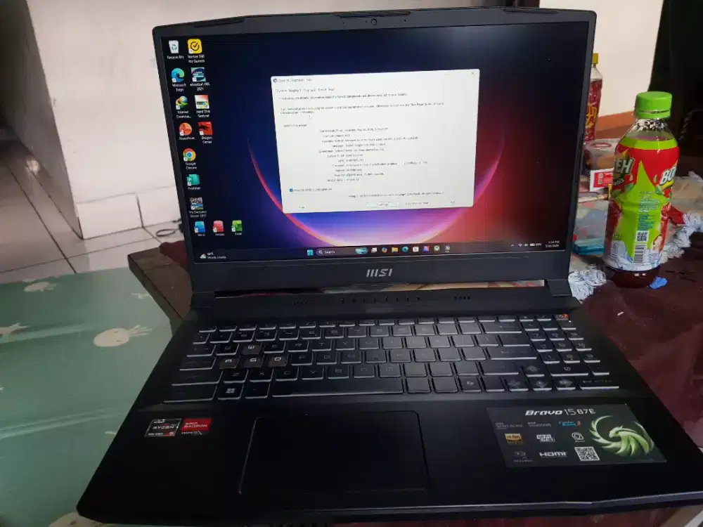 Msi bravo 15B7E 8/512gb