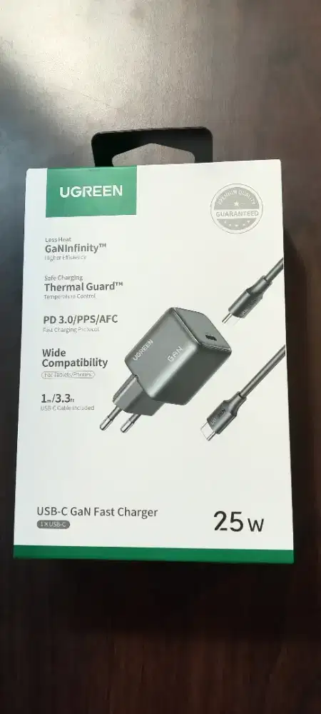 UGreen Charger Set GaN 25W USB-C - Black (75103)