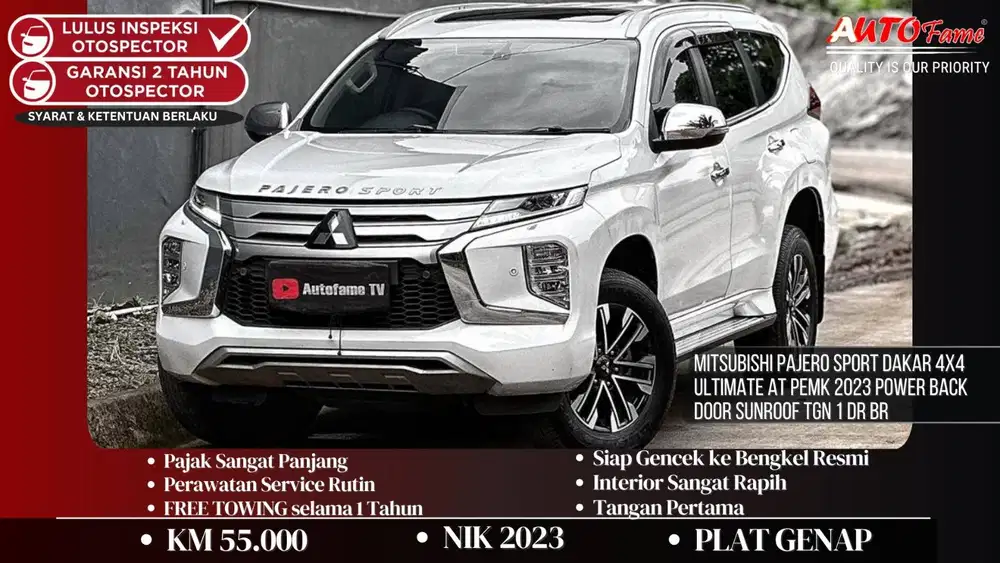 Mitsubishi Pajero Sport Dakar 4x4 Ultimate NIK 2023