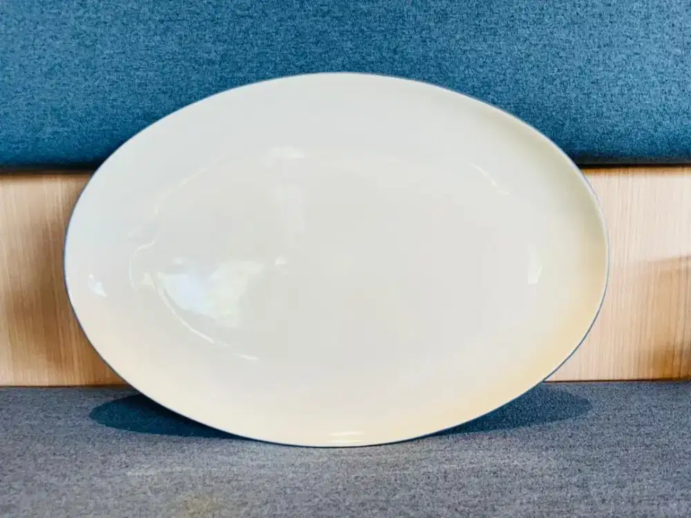 Piring Saji Oval Besar 35cm Noritake Colorwave Blue Premium (Ex Resto)