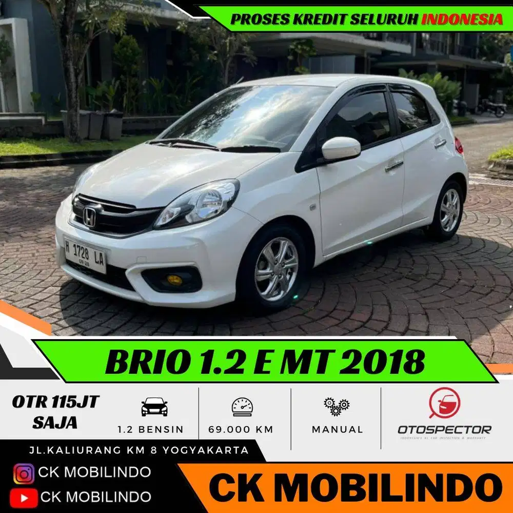 Honda Brio E Manual 2018 Plat H MURAH DP Minim Agya