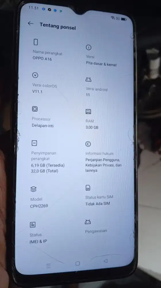 Oppo a16 batangan normal