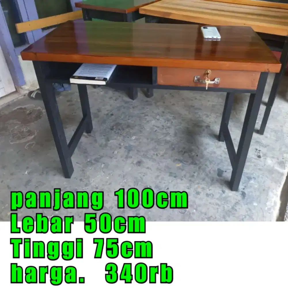 Meja kasir, meja laci komputer laptop, meja belajar, meja warung makan