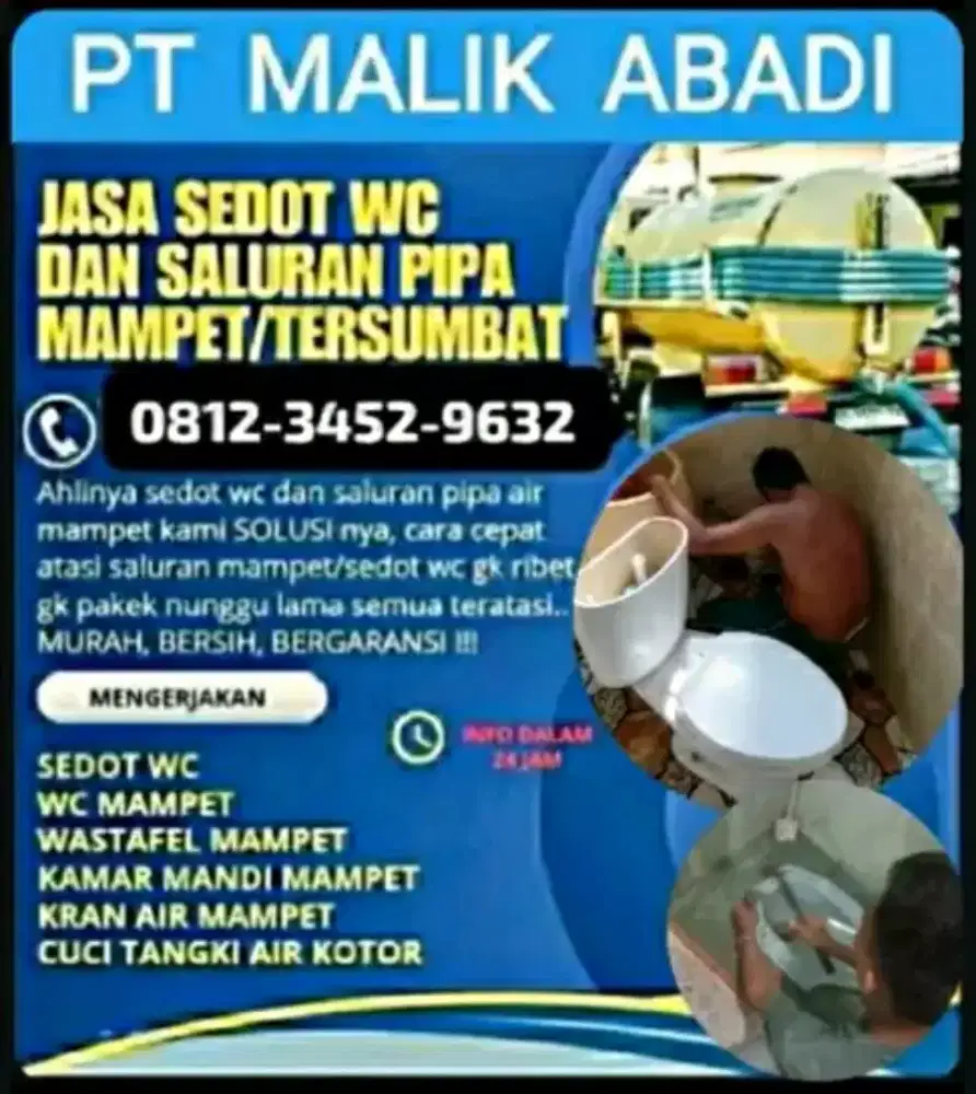 Sedot Wc dan saluran sumbat