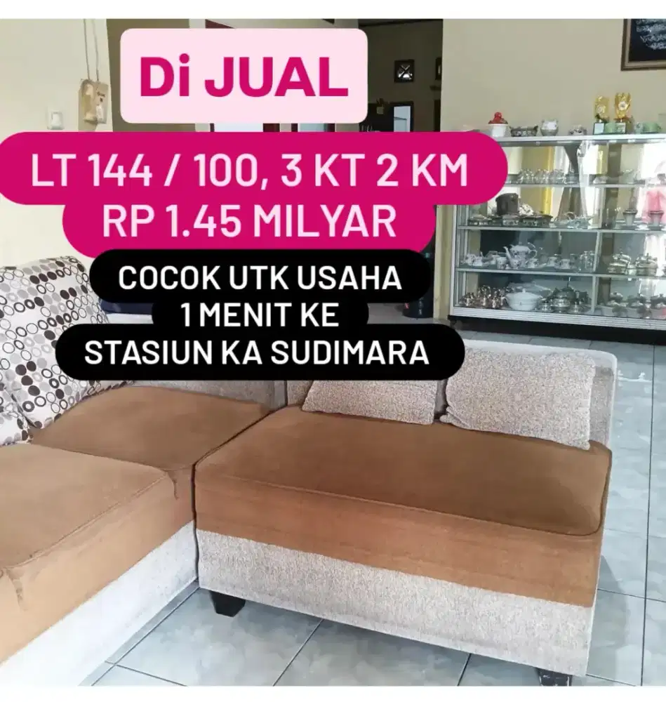 jual rumah pinggir jalan utk usaha dkt stasiun Sudimara Bintaro 9