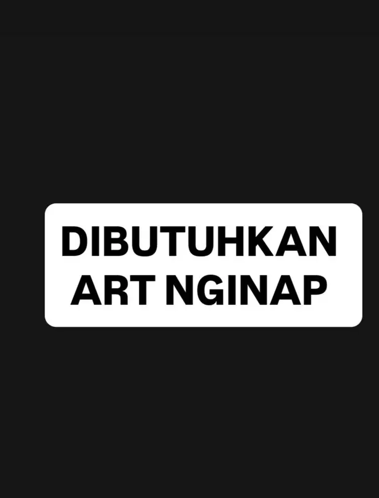 Dibutuhkan ART Momong dan beres beres