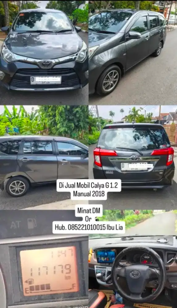 Dijual Toyota Calya G 1.2 Manual Tahun 2018