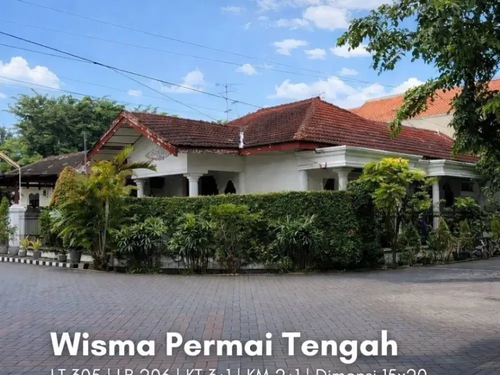 Rumah Wisma Permai Tengah STRATEGIS, ROW JALAN 3 MOBIL