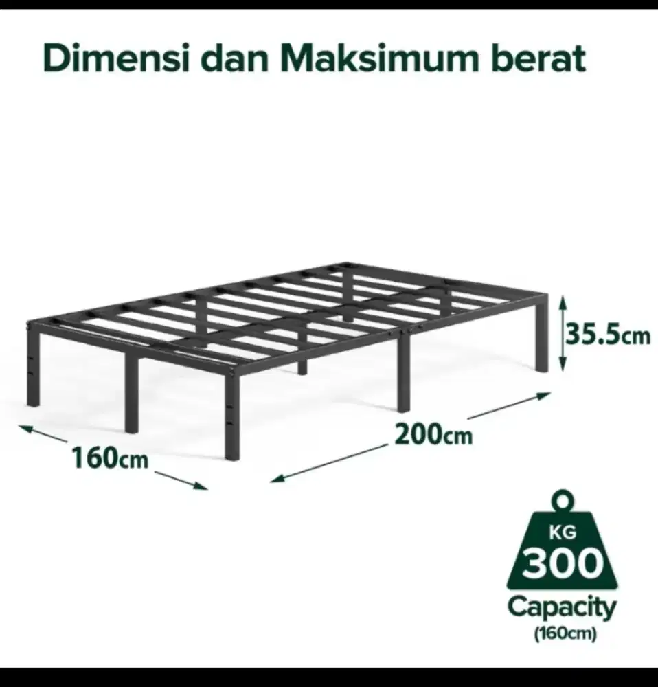 Tempat Tidur dipan zinus Besi