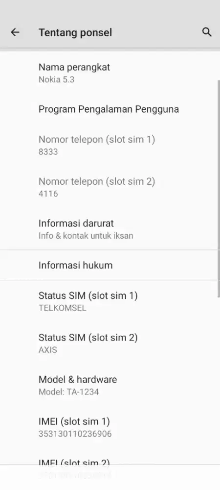 Nokia 5.3 NFC ram 6/64gb