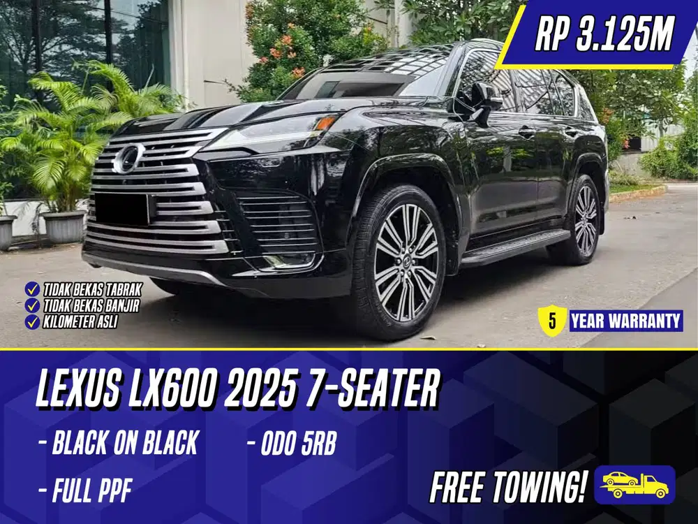 Lexus LX600 2025 7-Seater Black LX 600 7 Seater Hitam 2024