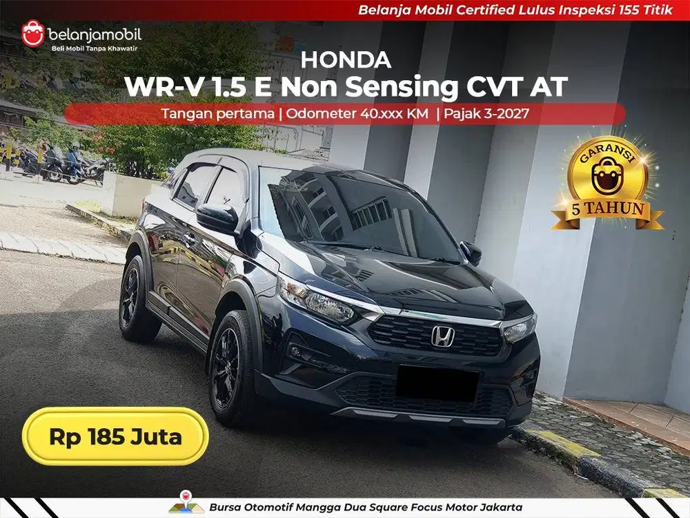 [ GARANSI 5TH ] Honda WR-V WRV WR V 1.5 E Non Sensing CVT AT 2023/2024