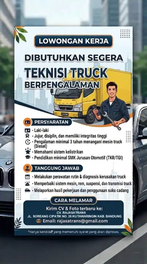 Kepala Montir Mesin Diesel