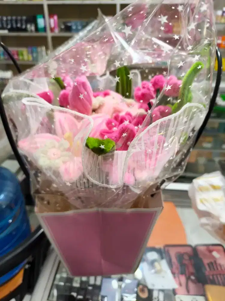 Dijual bunga kawat bulu sangat cantik harga murah
