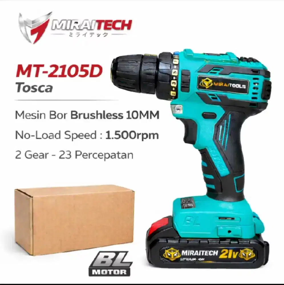 BOR BRUSHLESS 1BATERAI VARIAN WARNA DA DI POTO