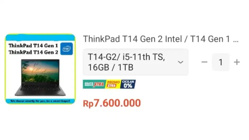 LAPTOP LENOVO THINKPAD T14 G2 Touchscreen