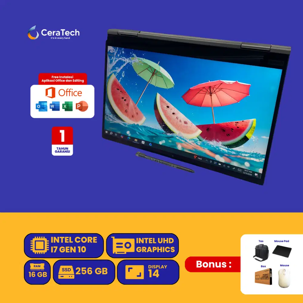 LAPTOP LENOVO THINKPAD X1 YOGA INEL CORE I7 GEN 10 RAM 16 GB SSD 256GB