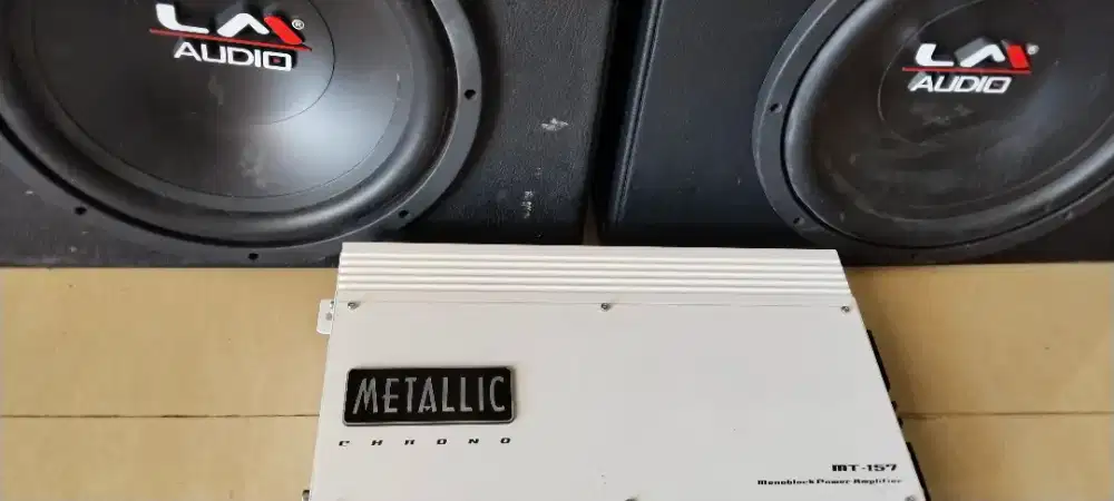 Jual power metallic dan sub wofer LA