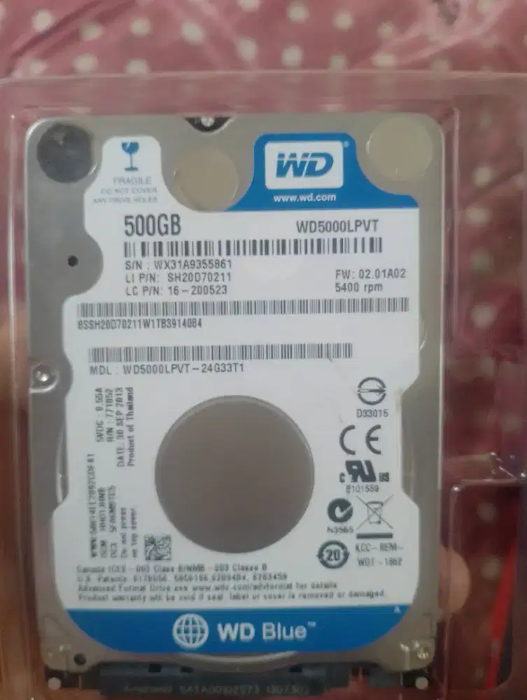 Hdd wd laptop 500gb