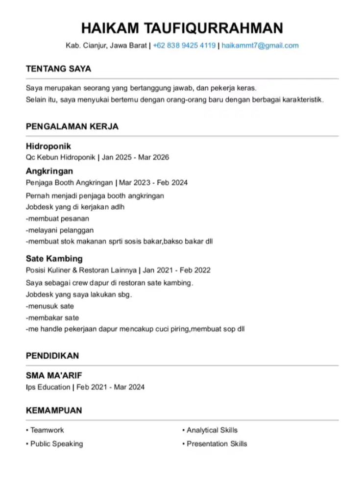 Mencari kerja yng benar
