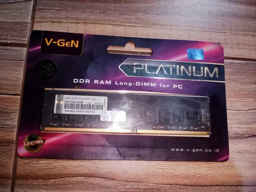 V-GEN DDR4 16GB PC2400T LONGDIMM LIFETIME WARANTT JAKSEL