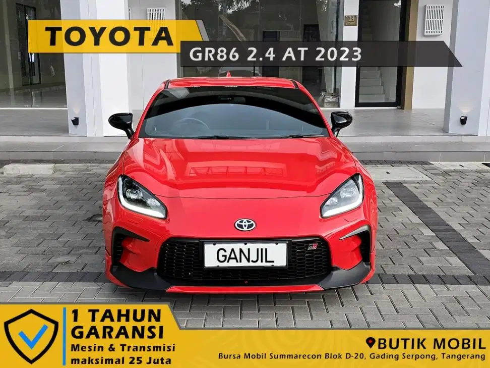 Low odo 2rb. GR86 2.4 AT 2023. Pajak Panjang