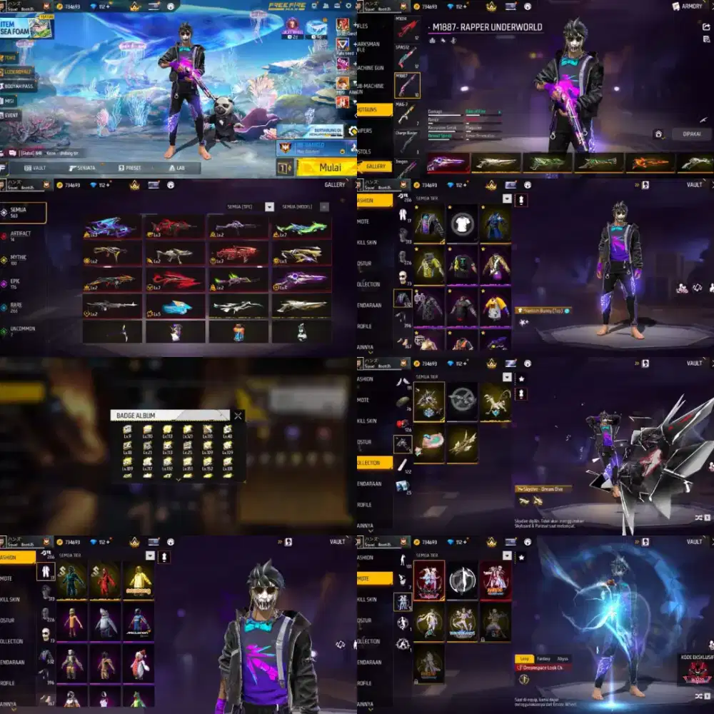 Jual akun ff SG reper murah aman dan terpercaya