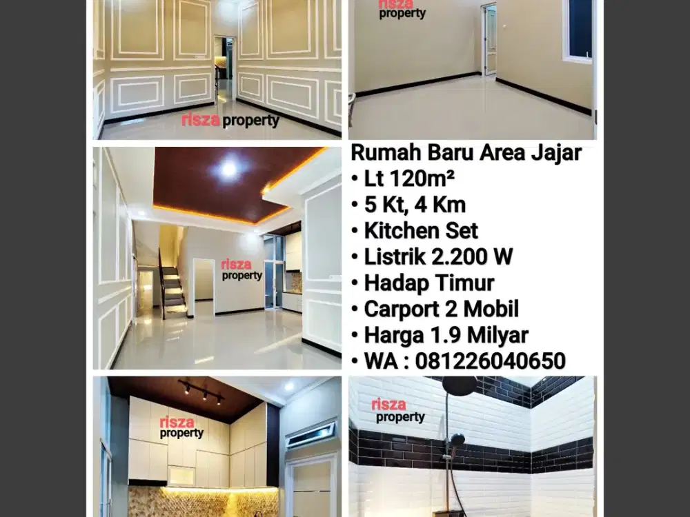 Jual Rumah Baru 2 Lantai Hadap Timur  Area Jajar Dekat Manahan Solo
