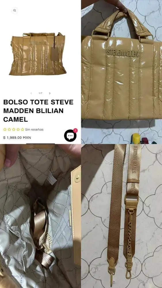 Steve Madden Tote Bag Camel Glossy – Kondisi Bagus